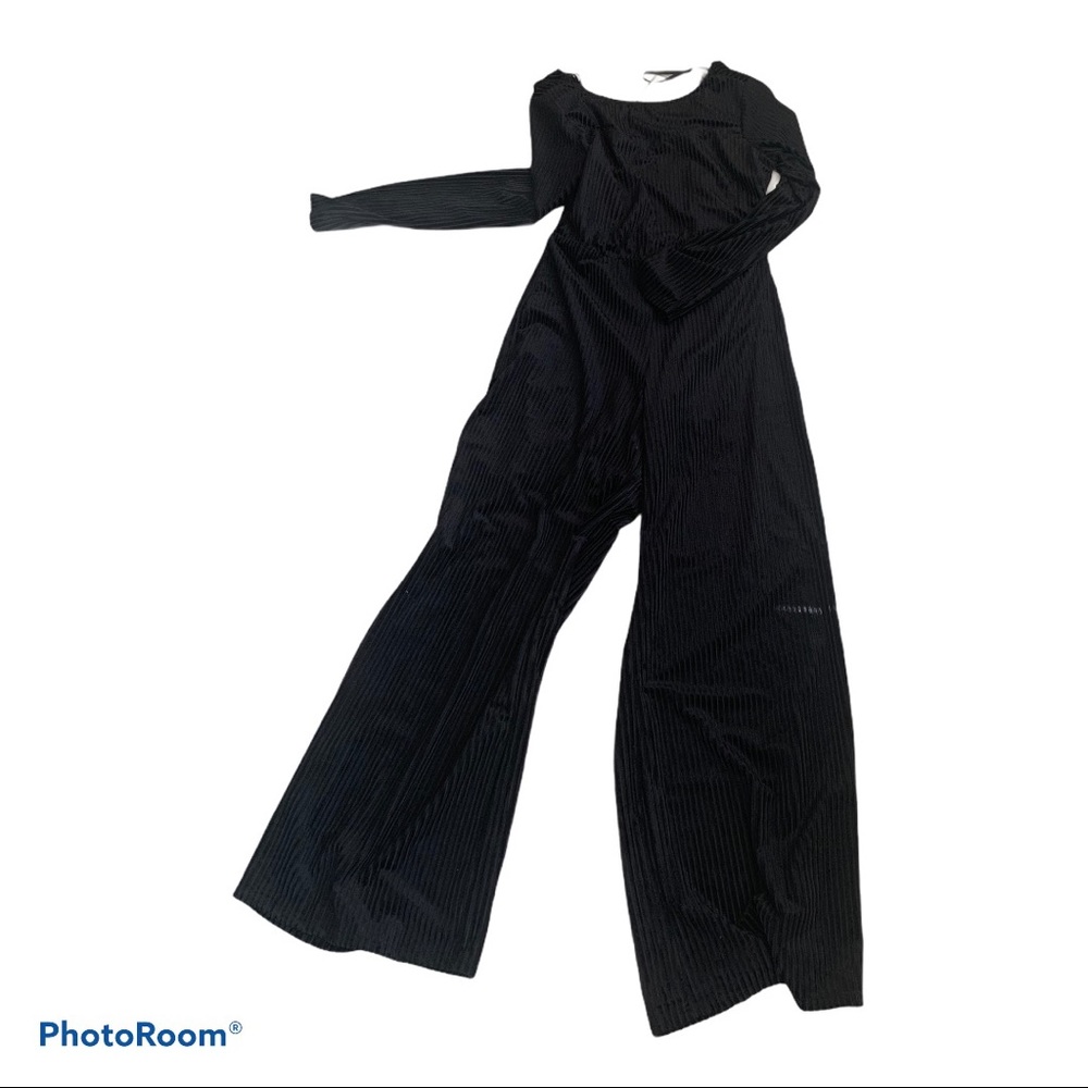 Monteau Velvet Striped Jumpsuit